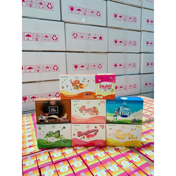 [SẴN - GIÁ SỈ] BỘT TRÁI CÂY EMO EMOSLIM EMOTOXI VIÊN FEN HỘP 7 GÓI