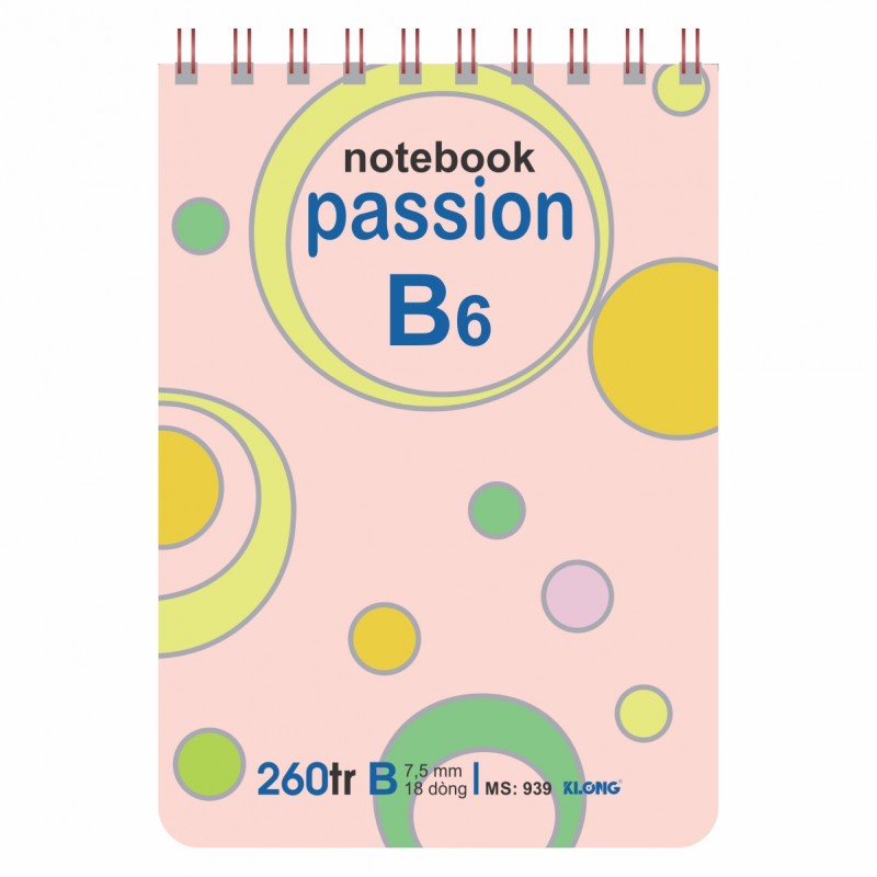 Sổ lò xo kép ngang B6 - 260 trang KLONG MS: 939