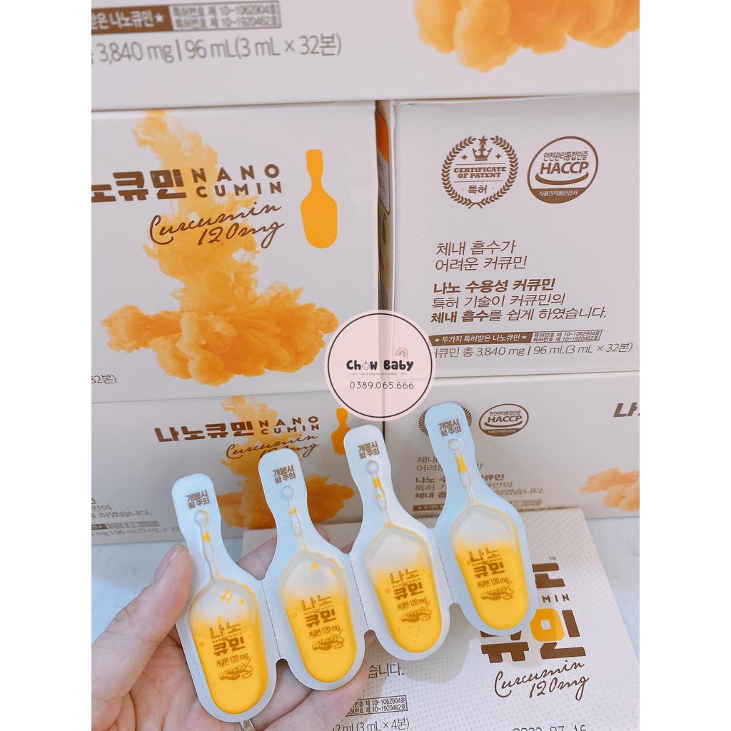 [HÀNG AIR date 2025] Nano nghệ Curcumin GON 30 tép nội địa Hàn mẫu mới