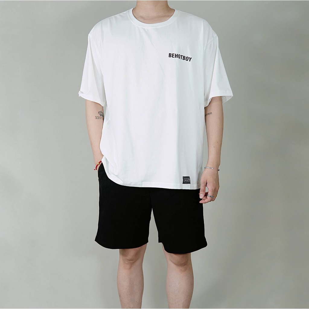 Áo phông nam nữ form rộng unisex BEHOTBOI BIGSIZE áo thun basic chất cotton thoáng mát có size lớn đến 110kg MALTRIK