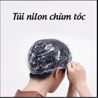 Set 100 túi nilon chùm đầu dùng 1 lần