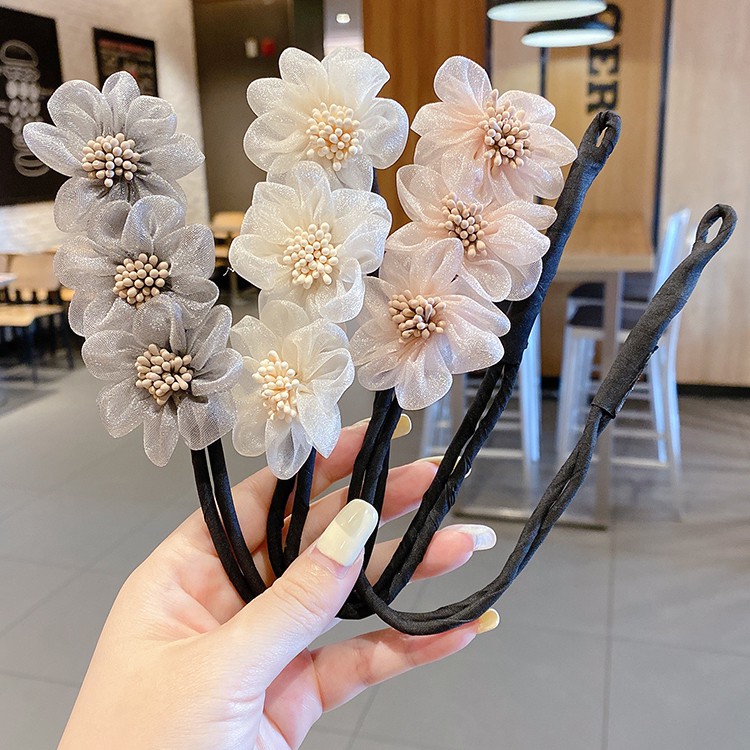 Băng Đô Cài Tóc Hình Hoa Đơn Giản Phong Cách Hàn Quốc