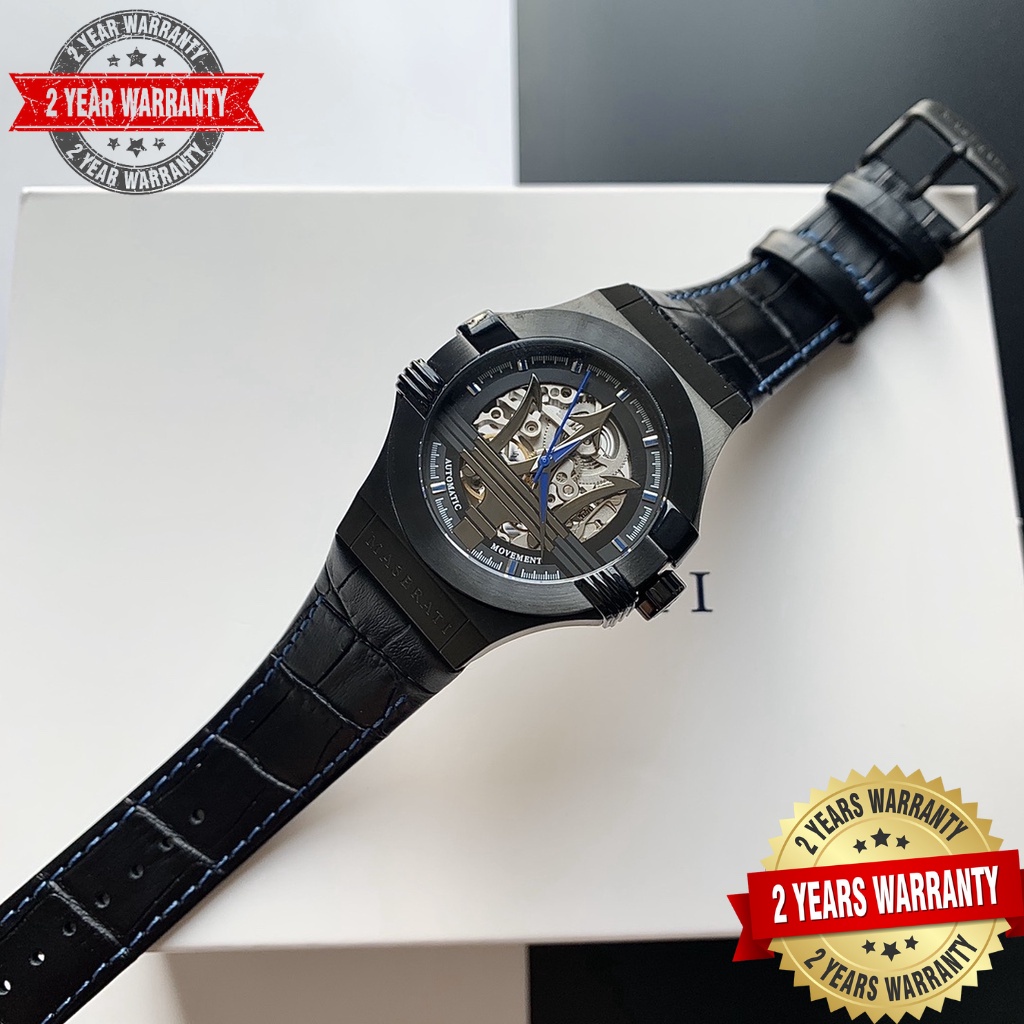 Đồng Hồ Nam Maserati Potenza R8821108009 Dây Da Viền Chỉ Xanh , Máy Automatic , Size 42mm