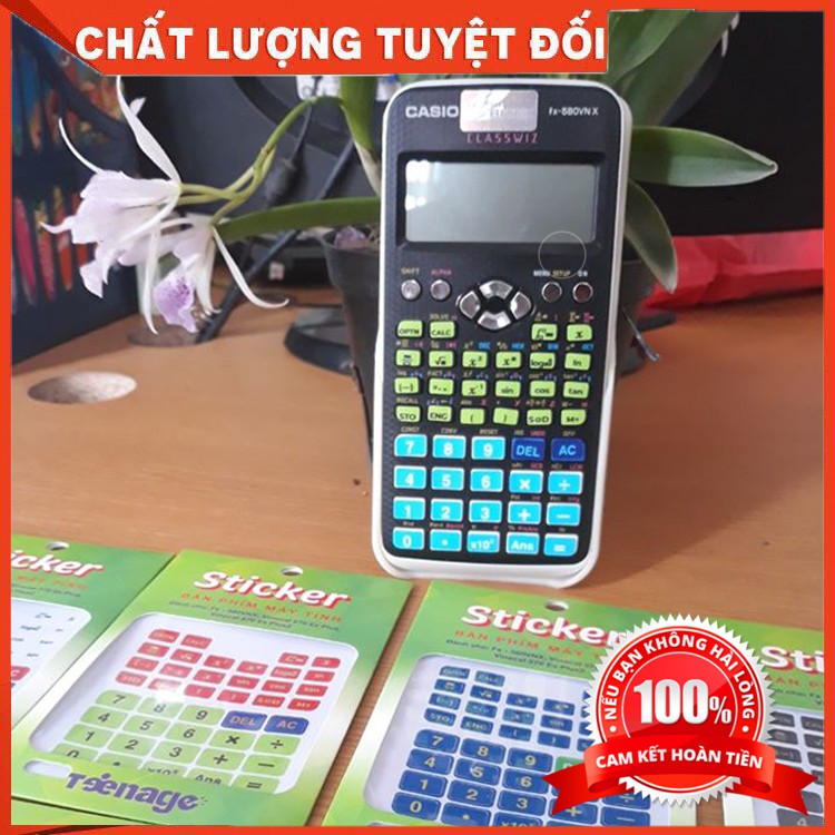 Sticker dán bàn phím máy tính casio fx 580vnx| Sticker chống bong tróc bàn phím, hàng chất lượng cao