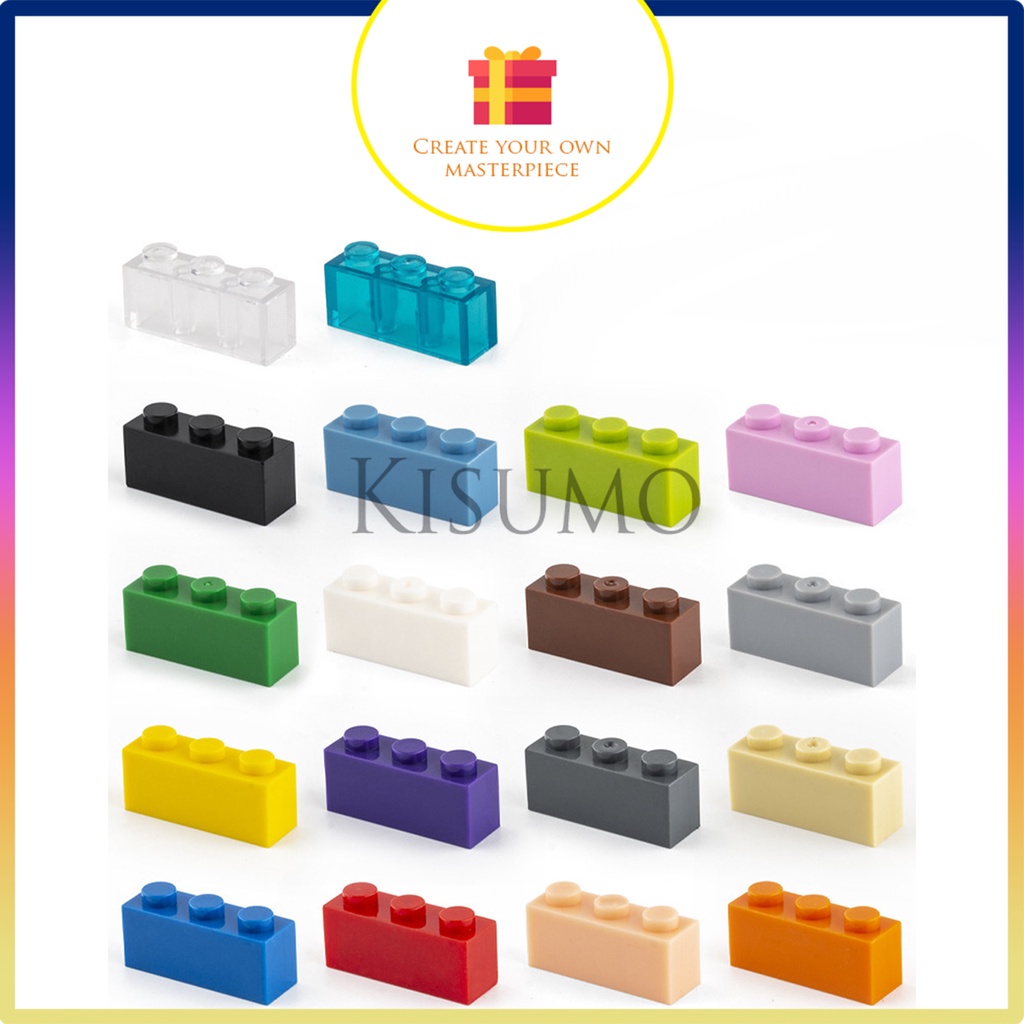 Đồ chơi giáo dục lắp ráp   logo moc combo 100gram gạch cao 1x3 3622 b5 a16