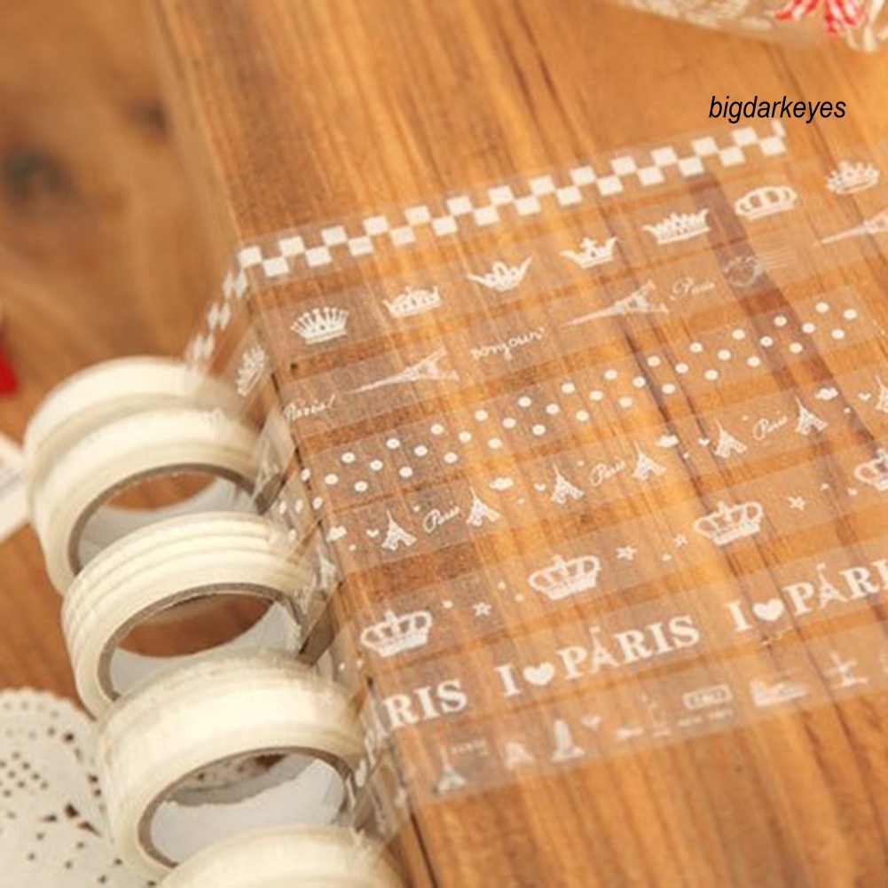 2 Băng Keo Ren Trong Suốt Dùng Trang Trí Sổ Tay Album Ảnh DIY