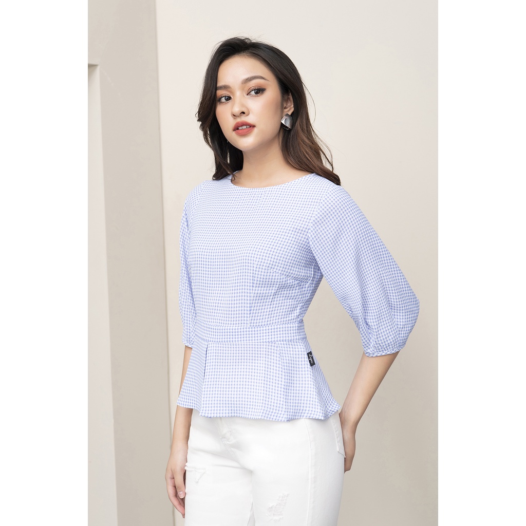 Áo Sơ Mi Nữ Kiểu Tay Lửng Có Bo Eo LUPERI LFSM1181 Chất Liệu Tơ Sống Cao Cấp Cho Nữ Công Sở