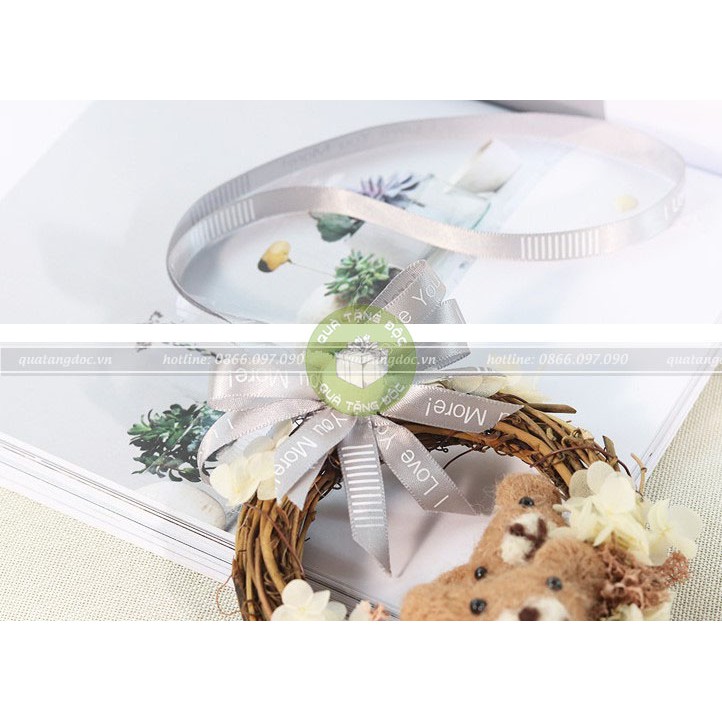 Ruy băng chữ I love you more bản 1cm