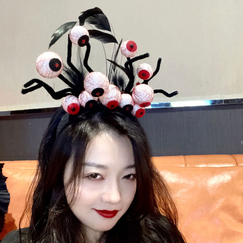 (Meteorite) Băng Đô Hóa Trang Halloween Hình Đôi Mắt Sáng Tạo