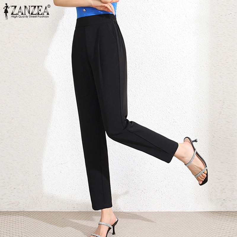 Zanzea Quần Lửng Lưng Cao Có Túi Thời Trang Cho Nữ