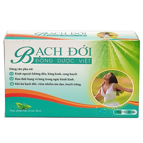 BẠCH ĐỚI ĐÔNG DƯỢC VIỆT - HỔ TRỢ HUYẾT TRẮNG - VIÊM NHIỄM ÂM ĐẠO - KINH NGUYỆT KHÔNG ĐỀU - RONG KINH HỘP 45 VIÊN