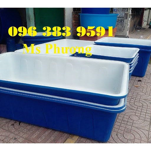 Thùng nhựa nuôi cá 1000l hình chữ nhật dày 2 lớp