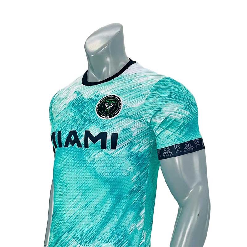 Quần áo bóng đá Inter Miami xanh ngọc 2022 CÓ IN tên số