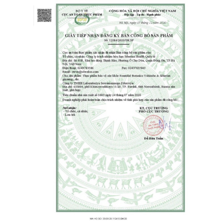 [Hỗ trợ nam giới]Tăng cường sinh lý nam Essential Botanics Yohimbe &amp; Siberian ginseng - SIBERIAN WELLNESS– 30 viên