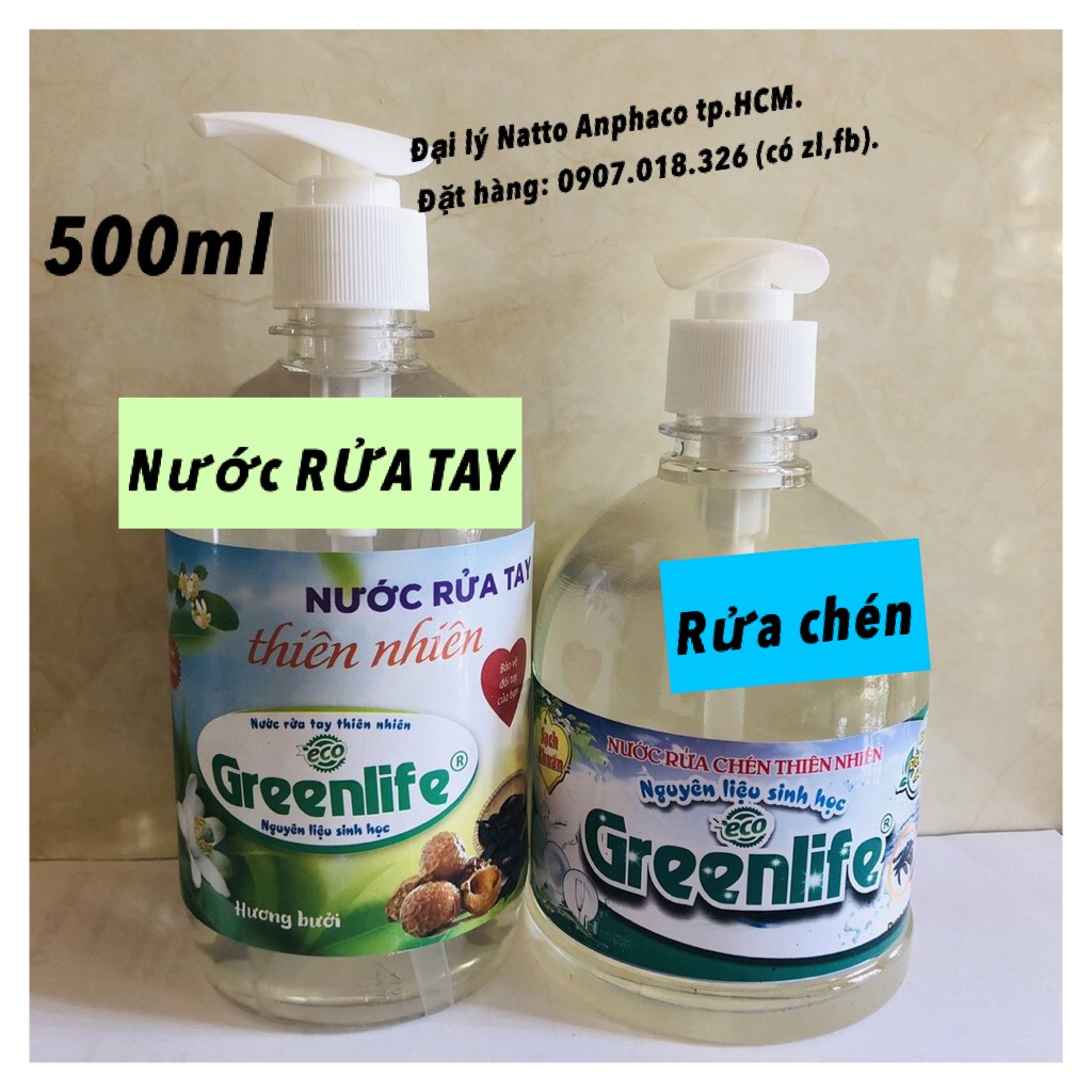 &lt;Combo TIẾT KIỆM&gt; nước rửa tay, rửa chén sinh học Greenlife