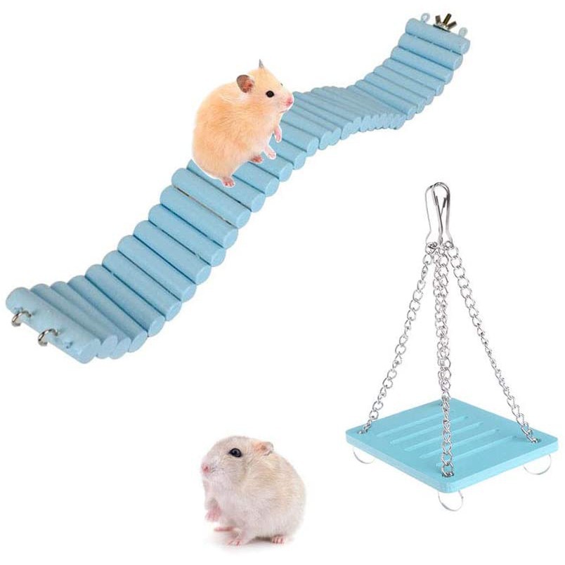 Cầu thang gỗ uốn cho Hamster , Sóc , đuôi mập