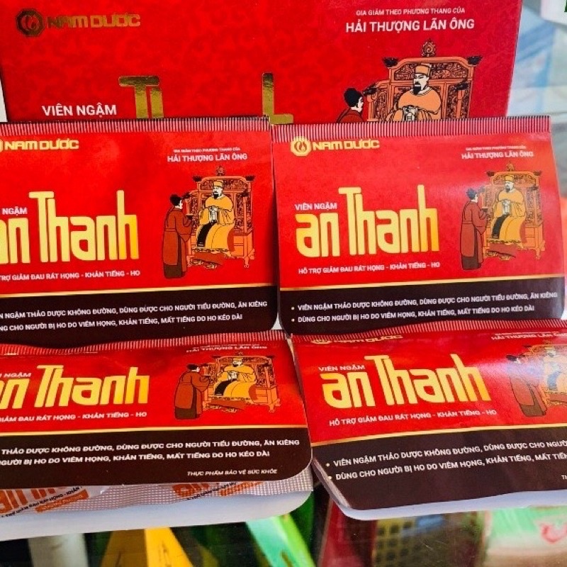 Kẹo Ngậm An Thanh - Giảm Ho, Giảm Đau Rát Họng - Hộp 10 vỉ x 4 viên(9500k/1vỉ) - Nam Dược