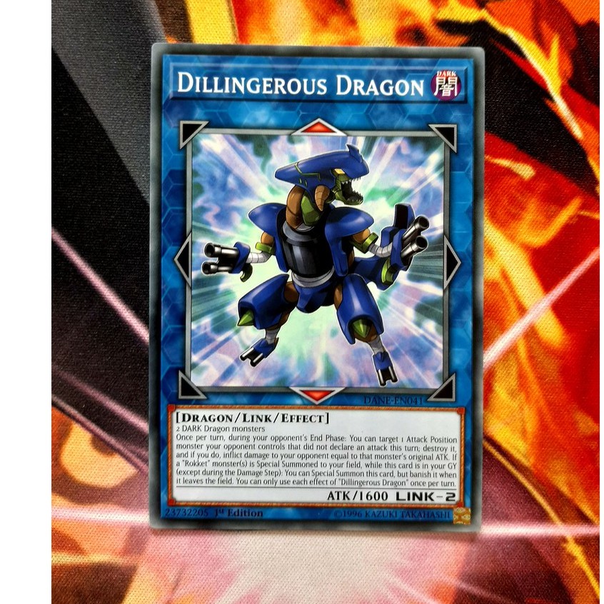 [ ĐỖ LẠC SHOP ] THẺ BÀI YUGIOH -LINK - Dillingerous Dragon - DANE-EN041 - Common 1st Edition