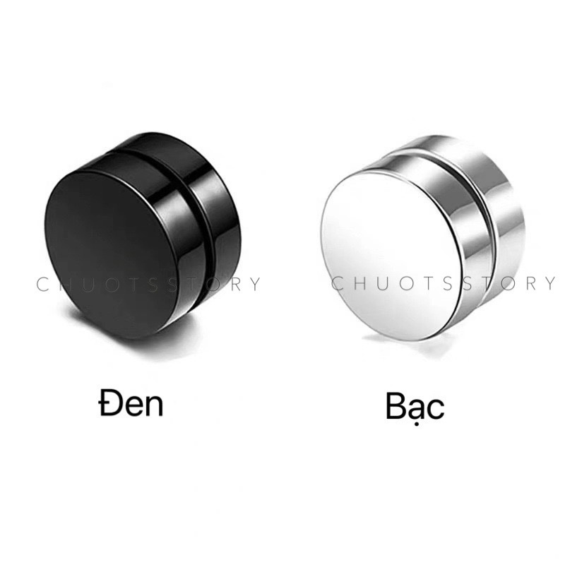 Khuyên tai nam nữ trơn cá tính nhiều mẫu, bông tai titan không gỉ thời trang unisex - ChuotsStory