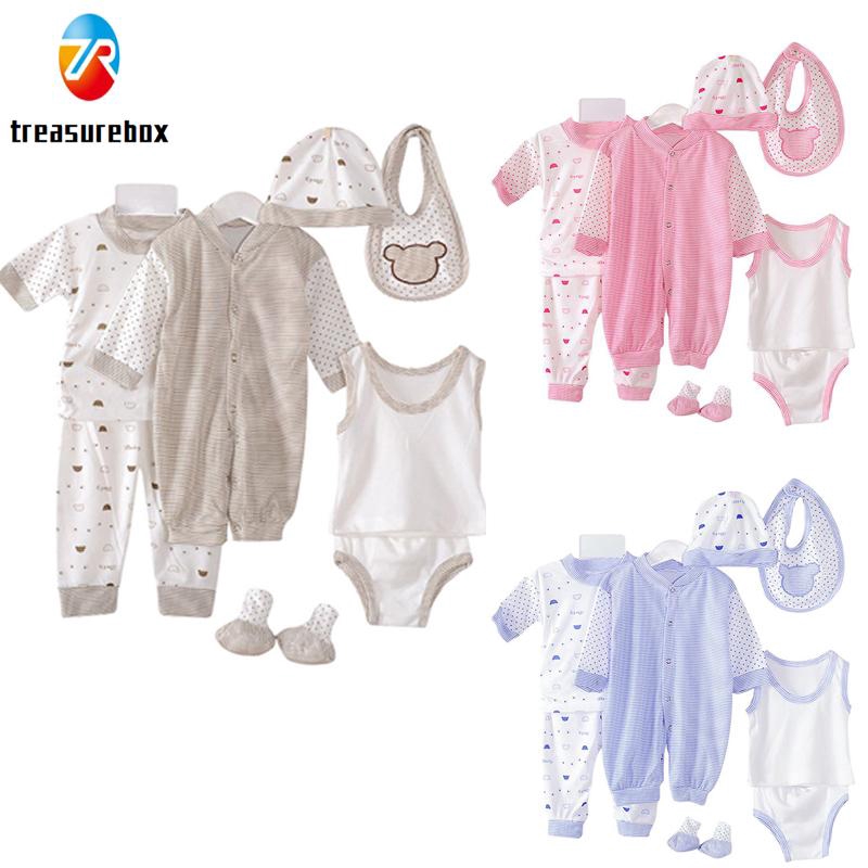 Set Jumpsuit Chất Cotton + Nón Cho Trẻ Sơ Sinh