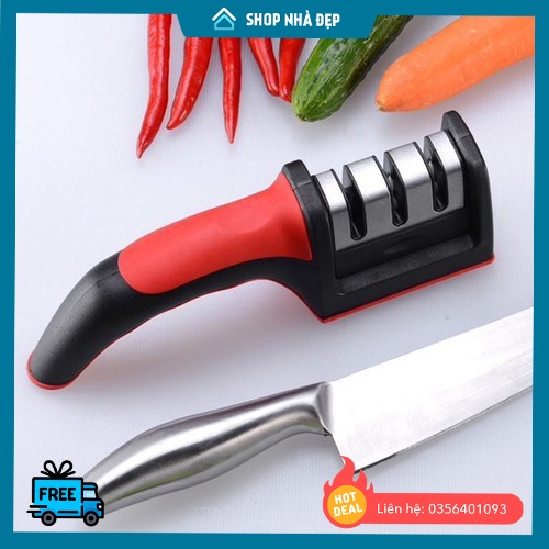 Dụng cụ mài dao kéo 3 cấp độ cầm tay Living C, Mài dao nhanh bén siêu tiện lợi | Nhà Đẹp - Gia Dụng Tiện Ích