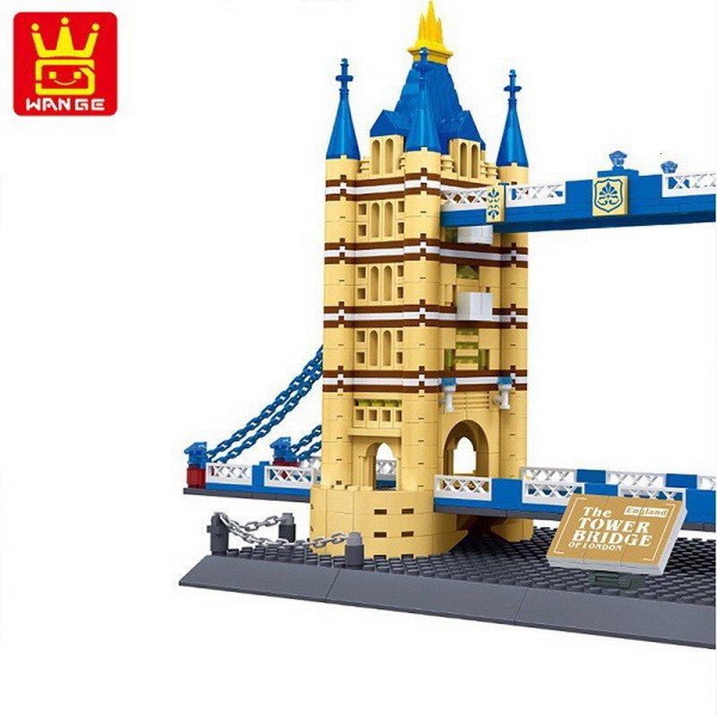 Đồ chơi Lắp ghép Mô hình wange 5215 New Famous Architecture The Tower Bridge Tháp Tháp Đôi Lớn Ở London