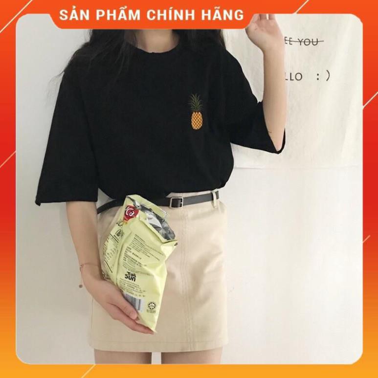 [SIÊU ĐẸP] Áo Thun Thời Trang Hàn Quốc Thêu Hình Quả Dứa Siêu Hot cho bạn trẻ trung, năng động và tự tin