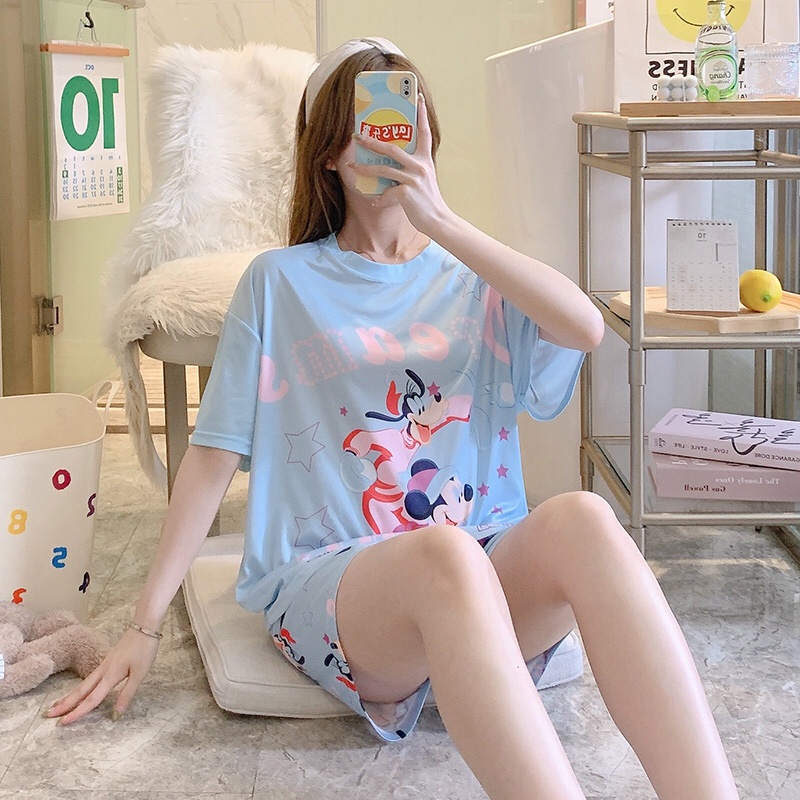 Đồ ngủ nữ mặc nhà thun mềm mại mát mẻ họa tiết siêu cute dễ thương - CTN6