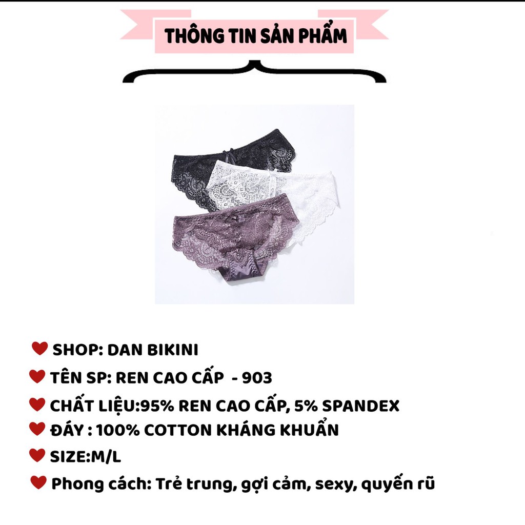 Quần Lót Ren Nữ xuất Nhật mền mại thoáng khí trong suốt viền bèo sexy mã 903 | BigBuy360 - bigbuy360.vn