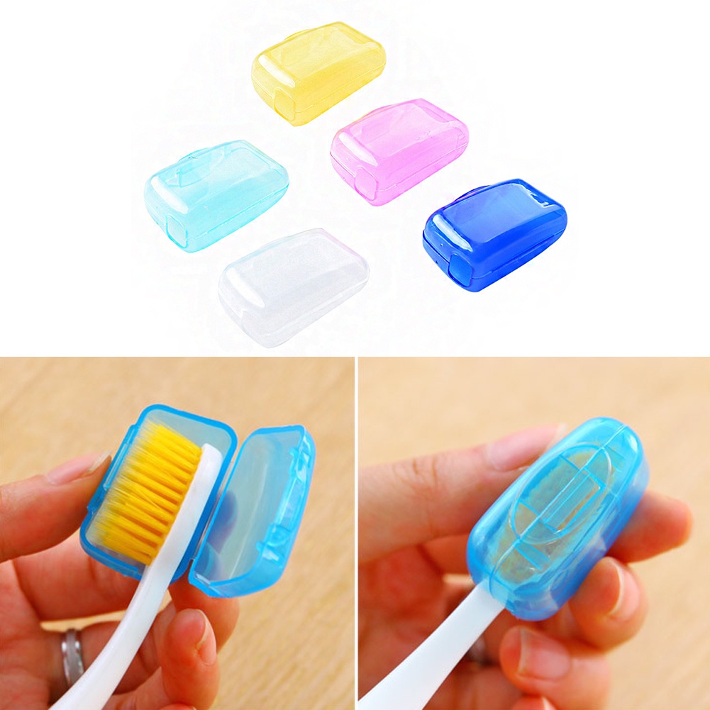 Bộ 5 Vỏ Bọc Đầu Bàn Chải Đánh Răng Cho Du Lịch/Cắm Trại/Dã Ngoại