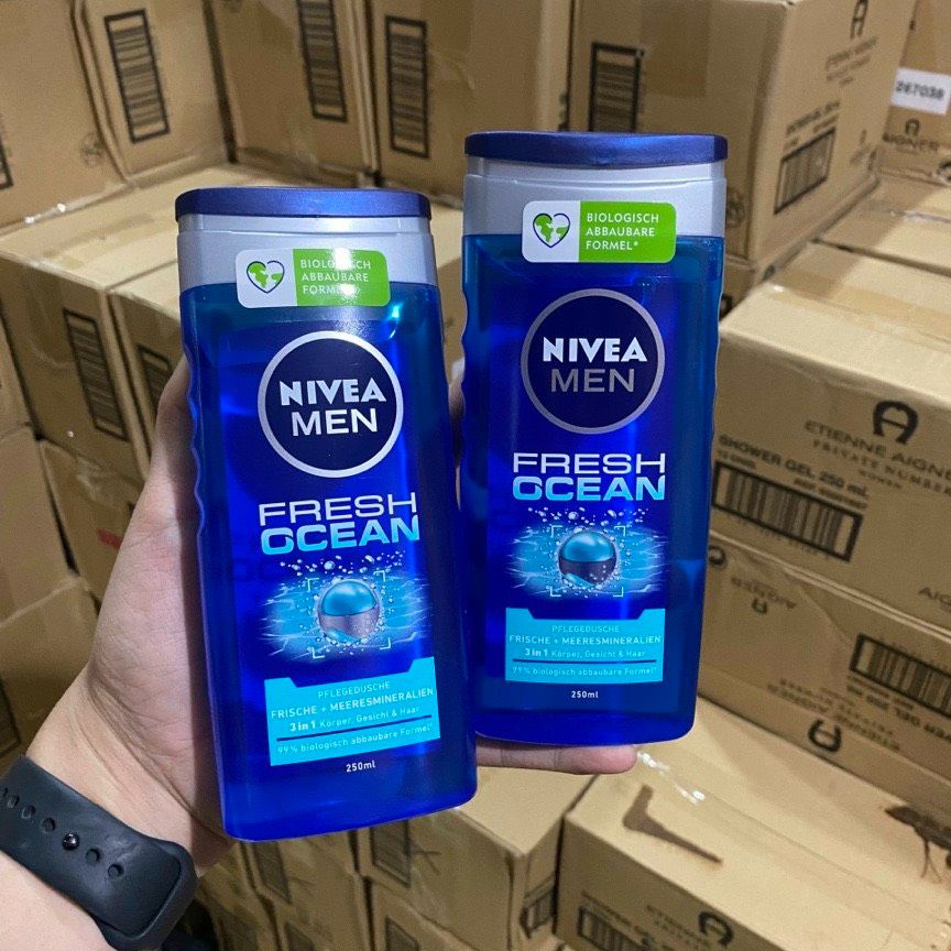 Sữa tắm gội Nivea men 3 in1 nhiều màu hàng Đức 250ml -Shop Dalavii