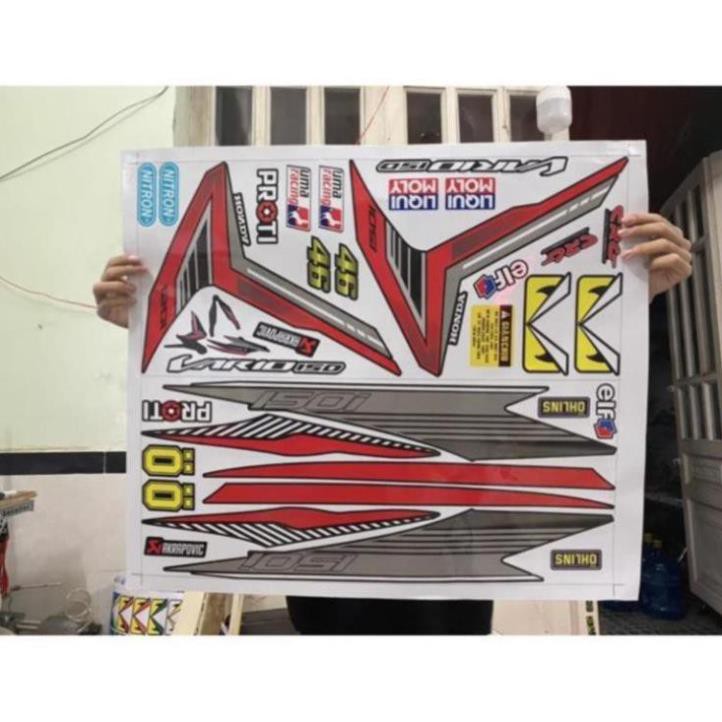 Tem rời Vario 150 dán xe đen
