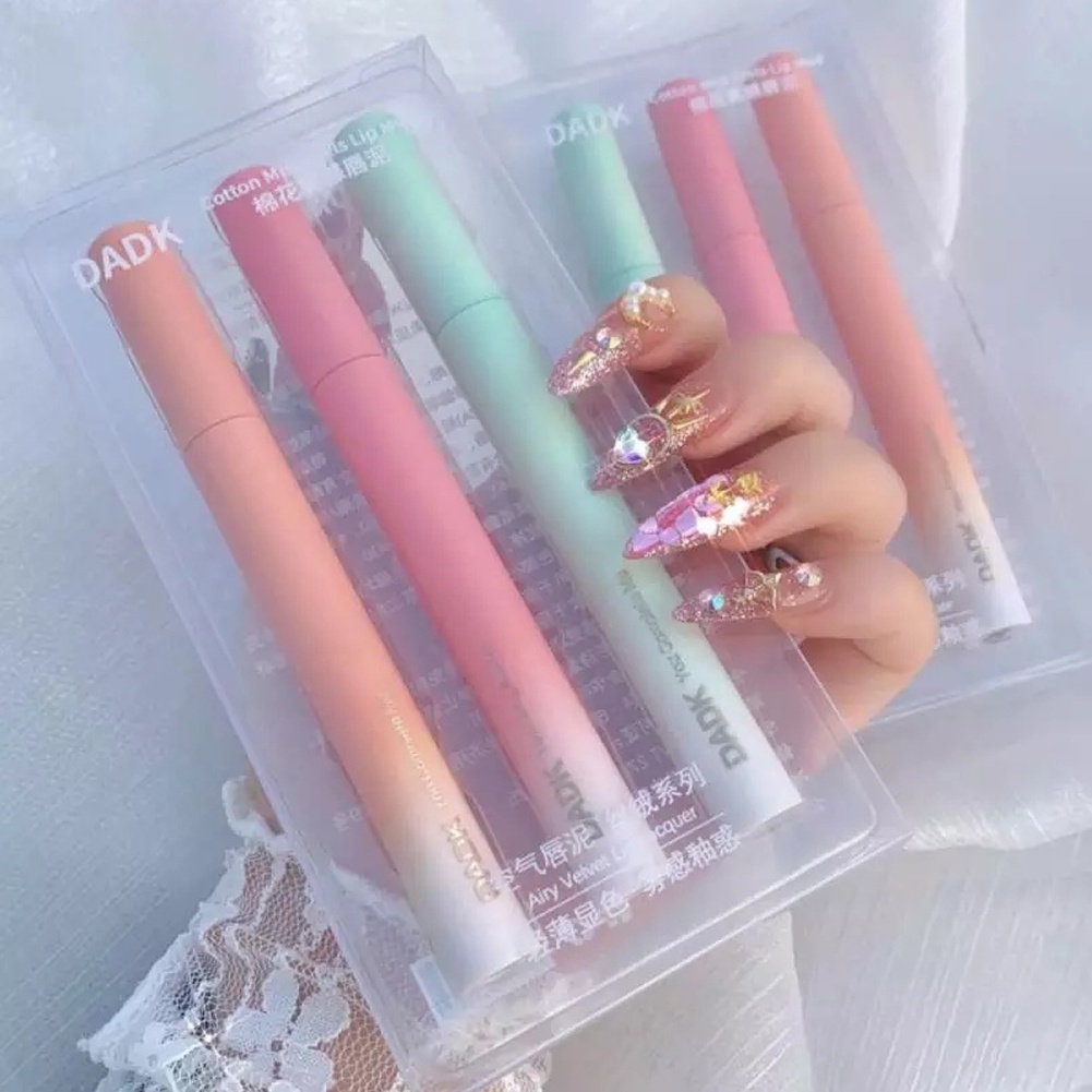 [Hàng mới về] Son kem lì mềm mịn như nhung lâu trôi không phai chống thấm nước nhiều màu thời trang tùy chọn