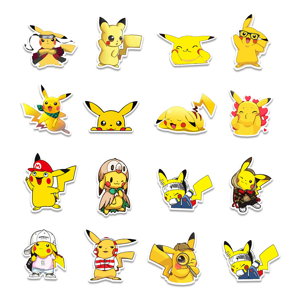 Set 50 Hình Dán Trang Trí Thiết Kế Hình Pokemon Đáng Yêu