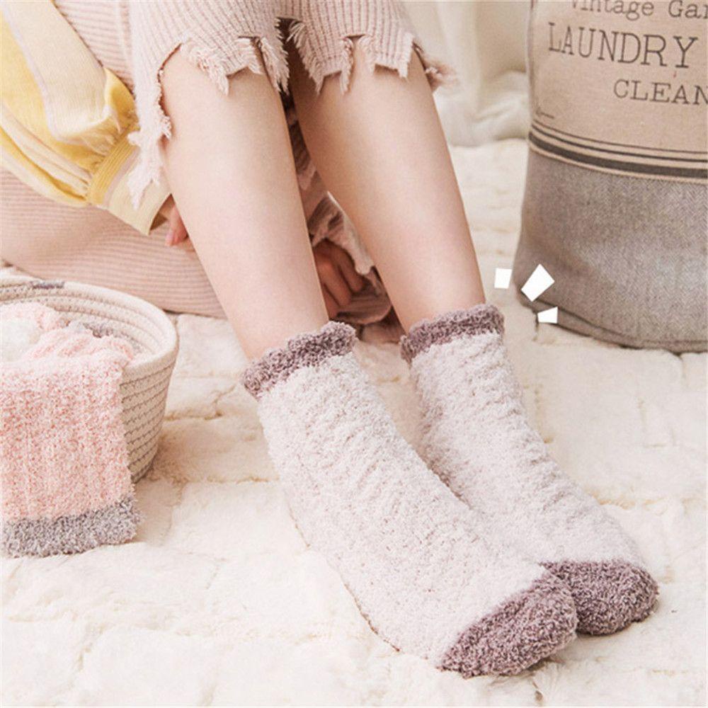 EUTUS Vớ Nhung San Hô Dày Dặn Giữ Ấm Mùa Đông