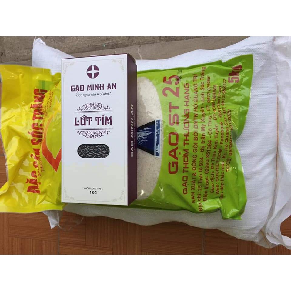 Gạo lứt tím Minh An hộp 1kg - Gạo thực dưỡng - Cơm mềm,dẻo