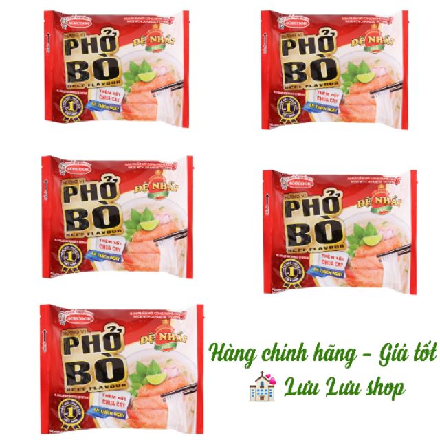 (Mua nhiều giảm giá) Phở Đệ Nhất vị bò/ gà gói 65gr