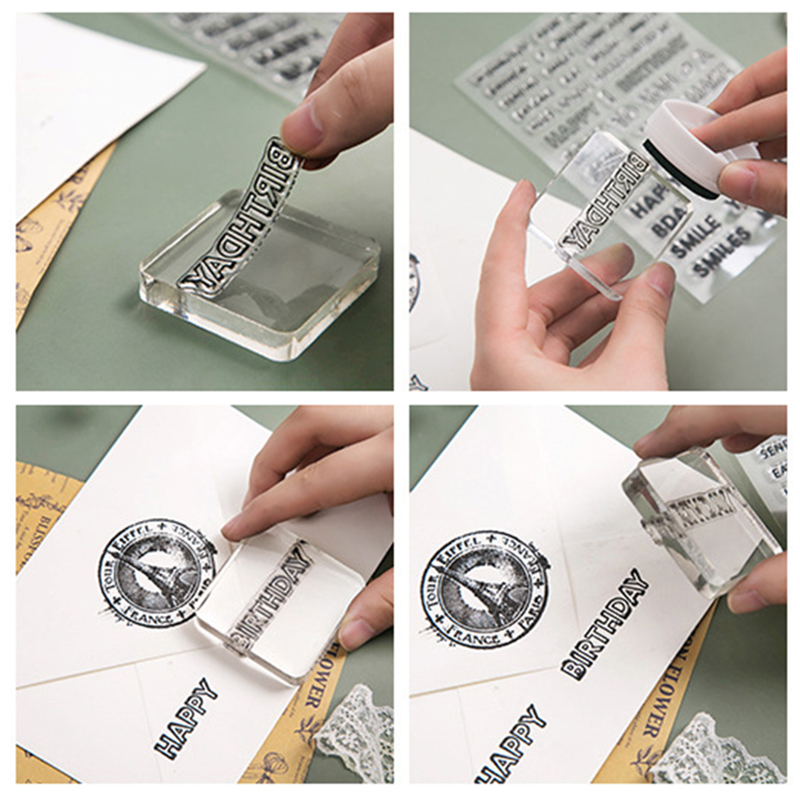 Con Dấu Silicone Trong Suốt Đa Dạng Họa Tiết Chữ Cái Độc Đáo