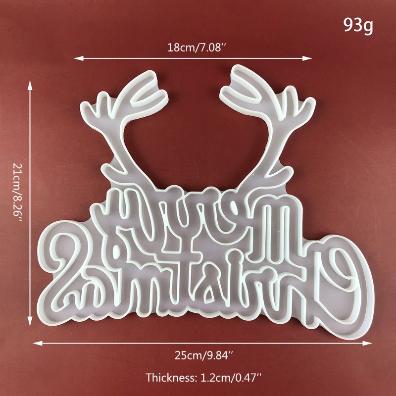 Khuôn Silicone Hình Đầu Hươu Dùng Trang Trí Giáng Sinh Diy