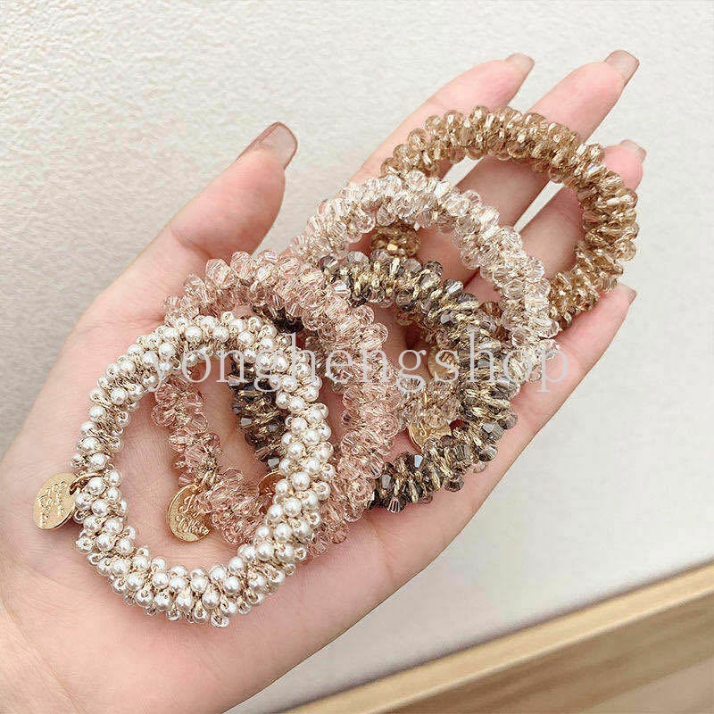 Dây Buộc Tóc Đính Hạt Ngọc Trai Thời Trang Cho Nữ