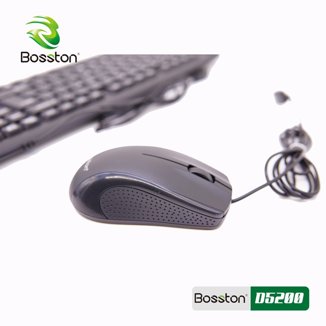 Bộ Chuột và Bàn Phím Có Dây BOSSTON D5200 Chính hãng (Chuyên văn phòng)  siêu bền bảo hành 12 tháng 1 đổi 1