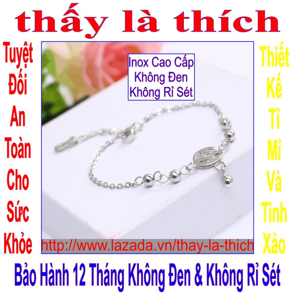 Lắc chân đồng tiền cho trẻ em đính đá Zircon phối bi - An toàn cho trẻ - Cam kết 1 đổi 1 nếu hoen, gỉ sét