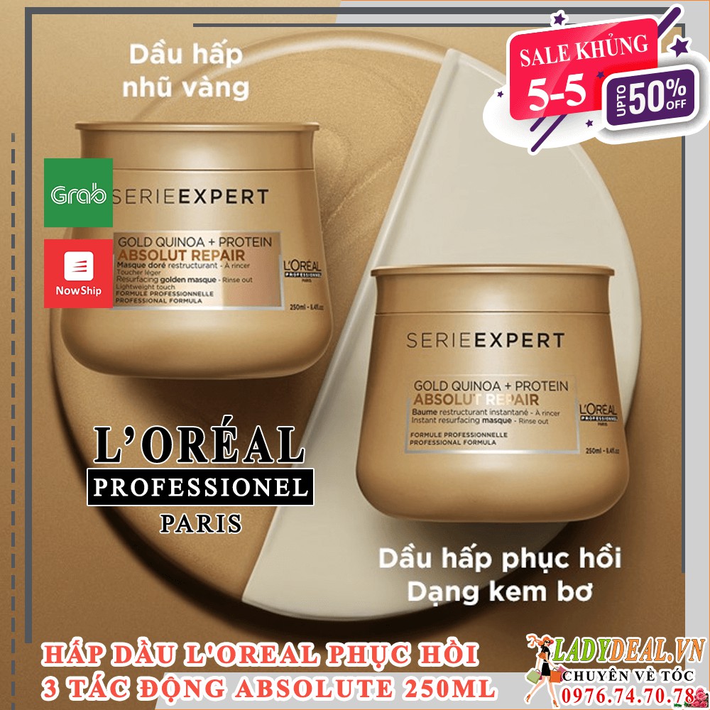 HẤP DẦU L'OREAL PHỤC HỒI 3 TÁC ĐỘNG ABSOLUTE 250ML | LADYDEAL.VN