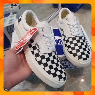 Giày Vans Nam Nữ, Giày Vans Caro Buộc Dây Hàng Cao Cấp Full Box