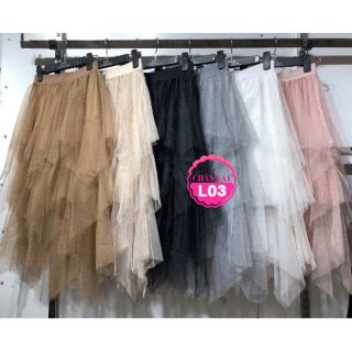 Chân váy voan nhiều tầng