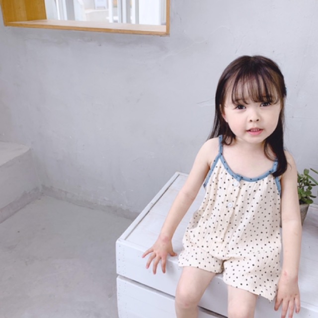 Jumpsuit đũi Nhật size 80-120 (1-5/6y)