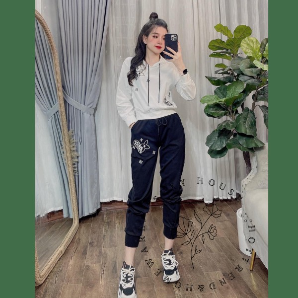 Set bộ nữ thể thao mũ dây rút cao cấp, bộ đồ mùa đông vải umi loại 1  B08 SEXYHOUSE