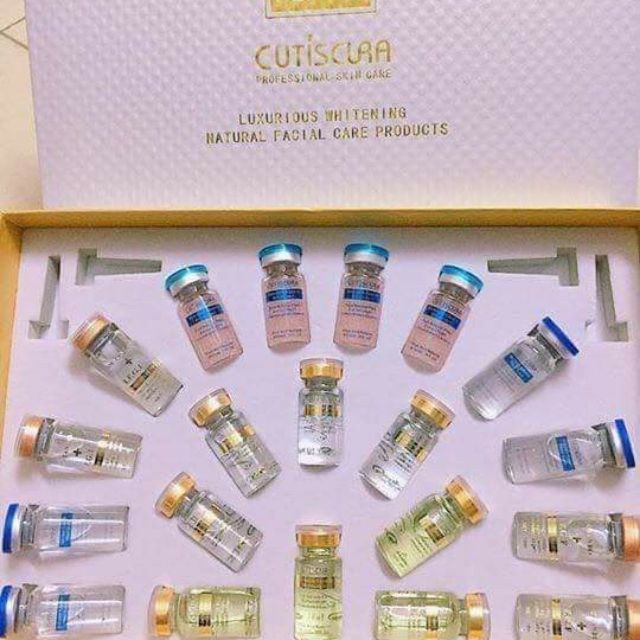 Tế Bào Gốc cutiscura 10ml Trắng da, mụn, nám, sẹo, kèm nút bóp nhỏ giọt