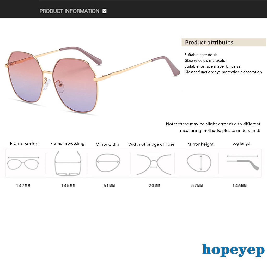 Kính Mát Nữ Oversize Gọng Kim Loại Chống Tia Uv | BigBuy360 - bigbuy360.vn