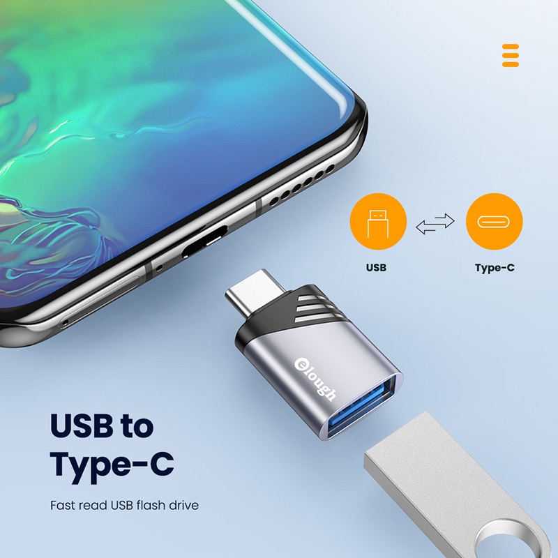 Đầu chuyển đổi USB 3.0 sang Type C OTG cho Macbook Samsung tiện dụng